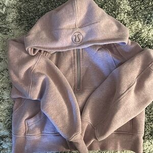 Pink Lululemon half zip scuba